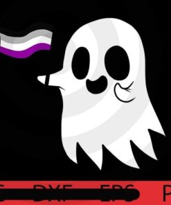 Cute Asexual Pride Ghost , Halloween 2021, Halloween, Halloween Theme, Scary Halloween Art, Halloween Gift, Customizable PNG