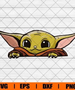 Cute Baby Peeker, Star Wars, Baby Yoda Lover , Disney Lover , Svg Eps Png Dxf