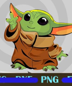 Cute Baby Yoda Svg,Star Wars Clipart Customizable Png Download