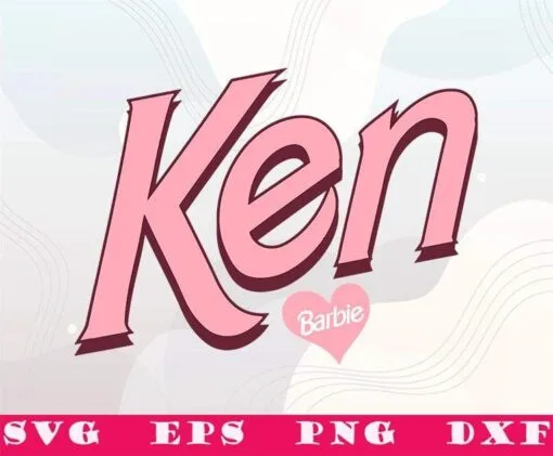 Cute Barbie Valentines Ken Love, Love Ken, Barbie and Ken, SVG PNG DXF, EPS, PDF