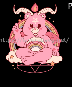 Cute Bearphomet bear rainbow Mythical Bearphomet Halloween Customizable PNG