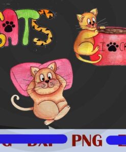 Cute Cat, Cat mom cat dad funny cat Customizable PNG