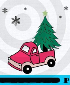 Cute Christmas truck, Happy Christmas X-mas, Cute Christmas Truck, Christmas Day, Christmas Gift, Customizable PNG