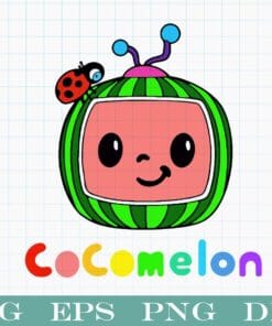 Cute Cocomelon, Cocomelon TV, Watermelon, Gift for Kids, Cocomelon Logo, Kids Cartoon,Favorite Channel Lovers Layered Svg, Svg Eps Png Dxf