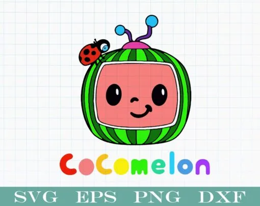 Cute Cocomelon, Cocomelon TV, Watermelon, Gift for Kids, Cocomelon Logo, Kids Cartoon,Favorite Channel Lovers Layered Svg, Svg Eps Png Dxf