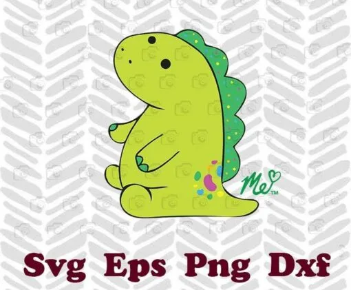 Cute Dinosaur, Pickle The Dinosaur's story, Little Green Dino, Gift for Kids, Layered SVG, DXF, PNG, EPS