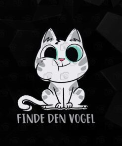 Cute Finde Den Vogel, Cat Pet, Cute cat, Cat Lovers, Love cat, Gift For her, Women Gift Layered Svg, Svg Eps Png Dxf