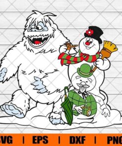 Cute Frosty, Bumble And Sam ,Snowmen, Merry Christmas, Svg Eps Png Dxf
