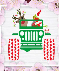 Cute Grinch Drive Jeep,Grinch Christmas,Grinch And Deer Winter, Jeep Lovers, Grinch Lovers Svg Eps Png Dxf