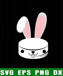 Cute Hockey Bunny, Funny Kids, Boys, Girls, Happy Easter Day, Cute Rabbit Face, Love Bunny, Easter Bunny, Layered SVG, DXF, PNG, EPS
