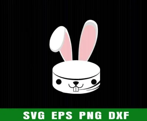 Cute Hockey Bunny, Funny Kids, Boys, Girls, Happy Easter Day, Cute Rabbit Face, Love Bunny, Easter Bunny, Layered SVG, DXF, PNG, EPS