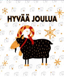 Cute Hyvaa Joulua, Merry Christmas, Christmas Gift Svg Eps Png Dxf