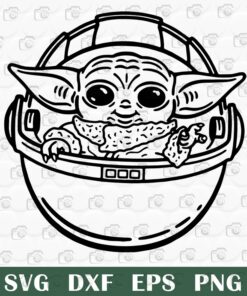 Cute Inspired by Star Wars' Baby Yoda, Star Wars, Yoda, Baby Yoda,Star Wars Land Svg Eps Png Dxf