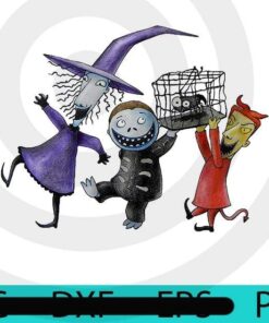 cute Lock, Shock, and Barrel, Halloween 2021 art, Halloween, Halloween Theme, Scary Halloween Gift, Customizable PNG