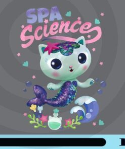 Cute Mercat Spa Science, Kids Gabby's Dollhouse, DreamWorks, Spa Science, Season Education, Gift For Daughter, 100th Day of School, Gift for Kids Customizable Png