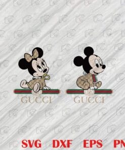 Cute Mickey And Mimi Mouses, Mickey Mouse, Mimi Mouse, Mickey Gucci Couple, Valentine's Gift, Disney Layered Svg, Svg Eps Png Dxf