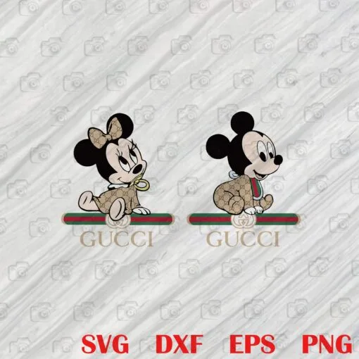 Cute Mickey And Mimi Mouses, Mickey Mouse, Mimi Mouse, Mickey Gucci Couple, Valentine's Gift, Disney Layered Svg, Svg Eps Png Dxf