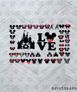 Cute Mickey Valentine, Mickey Mouse, Mickey Disney, Love, Happy Valentine Layered Svg, Svg Eps Png Dxf