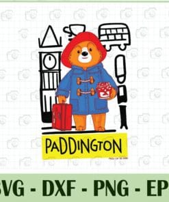 Cute Official Paddington Bear, doll, London Icons, London 009, SVG PNG DXF, EPS, PDF