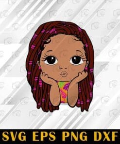 Cute Peekaboo girl Bundle, African American Girls, African American, Afro Girl, Long braids and long dreads, Peek A Boo, SVG PNG DXF, EPS, PDF