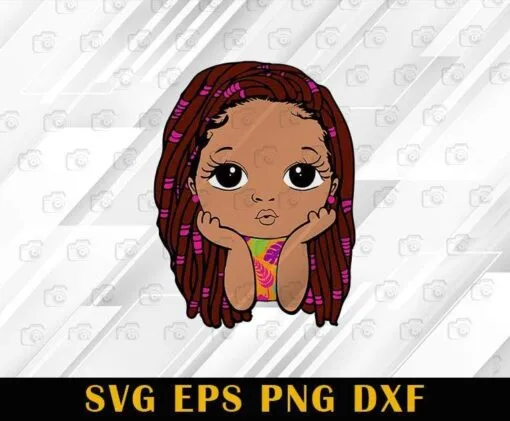 Cute Peekaboo girl Bundle, African American Girls, African American, Afro Girl, Long braids and long dreads, Peek A Boo, SVG PNG DXF, EPS, PDF
