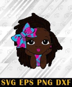 Cute Peekaboo Princess, Long dreads Girl, African American kids, African Afro Girl, Menalin Little Queen, SVG PNG DXF, EPS, PDF