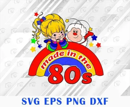 Cute Rainbow Brite, Made In The 80s, 80s Rainbow Brite, Magical Girl, 80s Anime,Anime Girl,SVG PNG DXF, EPS, PDF
