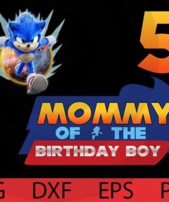 Cute Sony Sonic Cartoon, MOMMY of the birthday boy, Family Love, Customizable Layered Svg, Svg Eps Png Dxf