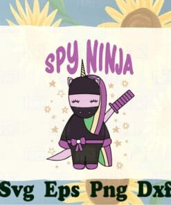 Cute Spy Gaming Ninjas Gamer, Spy Ninja, Unicorn Ninja, Boy Gift, Gift for Gamer, Game, SVG PNG DXF, EPS, PDF
