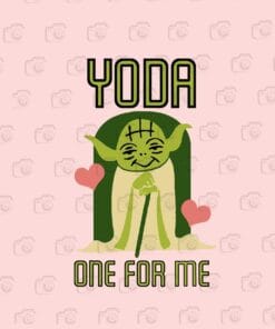Cute Star Wars Yoda One For Me Cute Valentine's Graphic, Baby Yoda, Cute Baby Yoda, Yoda Lovers, Valentine's Gift SVG PNG DXF, EPS, PDF