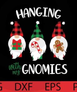 Cute three green plaid gnome, Christmas gnomes bundle, Happy Christmas day, Cute sweet Funny Gnomes Customizable Layered Svg, Svg Eps Png Dxf