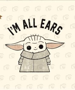 Cute Vintage Baby Yoda, Star Wars, I'm All Ears,Baby Yoda Lovers, The Mandalorian The Child, Layered SVG, DXF, PNG, EPS