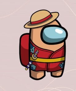 Cute Wano Kuni Monkey D Luffy, Among Us, Among Us Cosplay, Luffy Among Us,game, Layered Svg Eps Png Dxf
