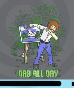 Dab All Day, Bob Ross Painting, Dabbing, Bob Ross, Painter, Artist, Smiling Trees, funny Customizable Png
