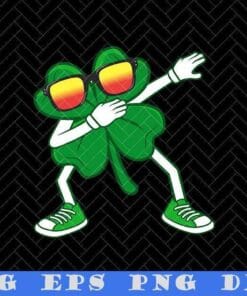 Dabbing Shamrock Boy, St Patricks Day, Dabbing Green Shamrock, Leprechaun Kids, Dabbing Leprechaun Clover, St Patrick's Day Irish, Layered Svg Eps Png Dxf