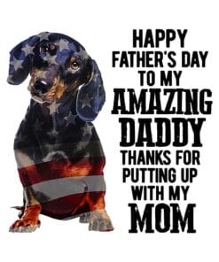Dachshund Father's Day PNG