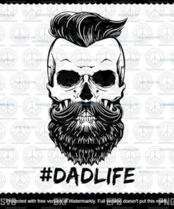 Dad Life Skull Svg, Dad Life Beard Svg, Dad Gift Svg, Fathers Day Gift Ideas Svg, Layered Svg, Svg Eps Png Dxf