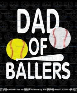 Dad of Ballers SVG, Funny Baseball Softball Svg, Father's Day Svg, Daddy and Son svg, Love Dad Svg, Layered Svg, Svg Eps Png Dxf