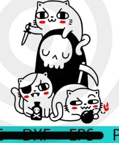 Death Is A Cat Person, Cute, Funny, Trending, Halloween, Cute Halloween, Funny Halloween , Halloween Art, 2021 halloween, 2021 halloween gift, halloween theme, man gift , woman gift, Customizable PNG