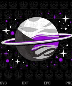 Demisexual Outer Space Planet Demisexual Pride LGBT Customizable Layered Svg, Svg Eps Png Dxf