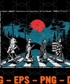 Demon Slayer, Abbey Road, Tanjiro Nezuko, Zenitsu Inosuke, Kimetsu no Yaiba, Japanese Manga, Anime Lovers, Layered Svg, Svg Eps Png Dxf