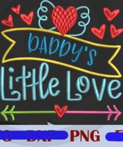 Design Bundles Daddys Little Love Dad Father heart Customizable PNG