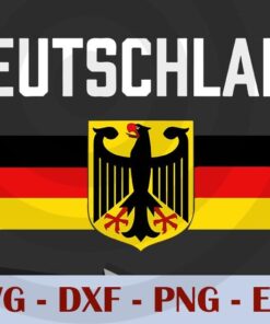 Deutschland Germany Soccer Fan Jersey Style for Fussball Football sport men T-Shirt Customizable Layered Svg, Svg Eps Png Dxf