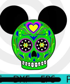 Dia De Los Muertos, Green skull, skull Mickey, Disney, Halloween, Halloween 2021, Halloween Art, Halloween, Funny cute scary Art, 2021 halloween, 2021 halloween gift, Halloween 2021 gift, halloween theme, gift for man woman, Customizable PNG