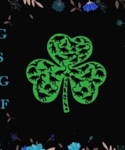 Dinosaur Shamrock, St Patricks Day, Kids Dino Gift, Shamrock Clover, Lucky, Layered Svg Eps Png Dxf