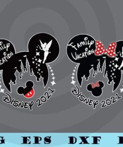 Disney 2021 Svg, Disney Trip, Disney Family, Disney Mickey Svg, Disney Minnie Svg, Disneyland Svg, Cricut Design Customizable Layered Svg, Svg Eps Png Dxf