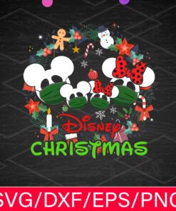 Disney Christmas, Quarantine Christmas, Disney Mickey Christmas, Quaran Mickey, Merry Christmas, Mickey And Minnie, Layered SVG, DXF, PNG, EPS