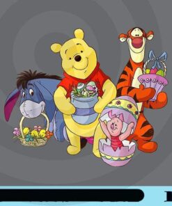 Disney Easter Winnie The Pooh, Easter Day, Pooh and Friends, Piglet Winnie, Tigger, Epyore, Pooh, Customizable Png
