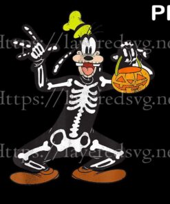 Disney Goofy Skeleton Halloween Retro Halloween Customizable PNG