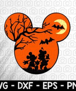 Disney Halloween SVG, Mickey Halloween svg, Mickey ears halloween svg, Disney Halloween Customizable Layered Svg, Svg Eps Png Dxf